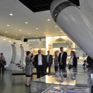 Делегация Объединённой ракетно-космической корпорации в музее истории космонавтики